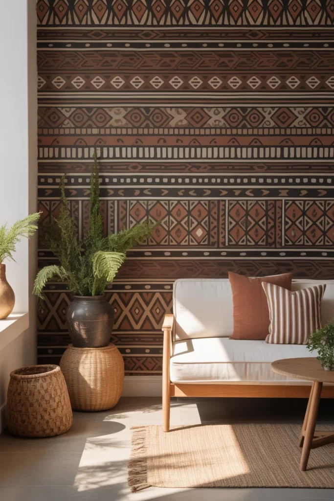 Earthy Tones with Tribal Patterns