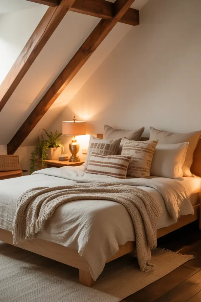 Farmhouse Bedroom with Wooden Accents