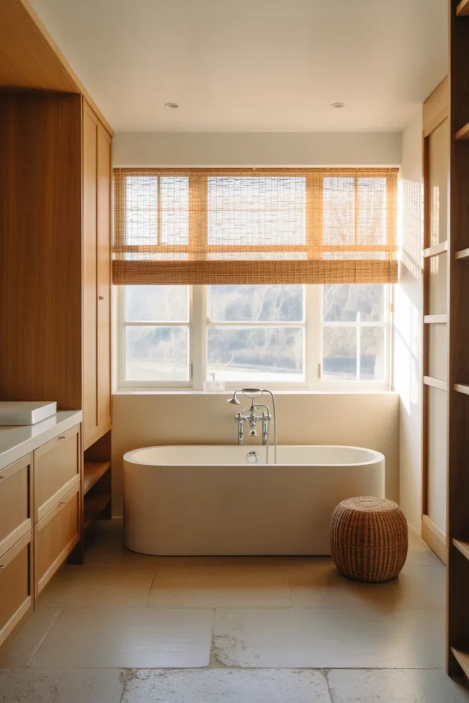 Minimalist Wood and Stone Harmony