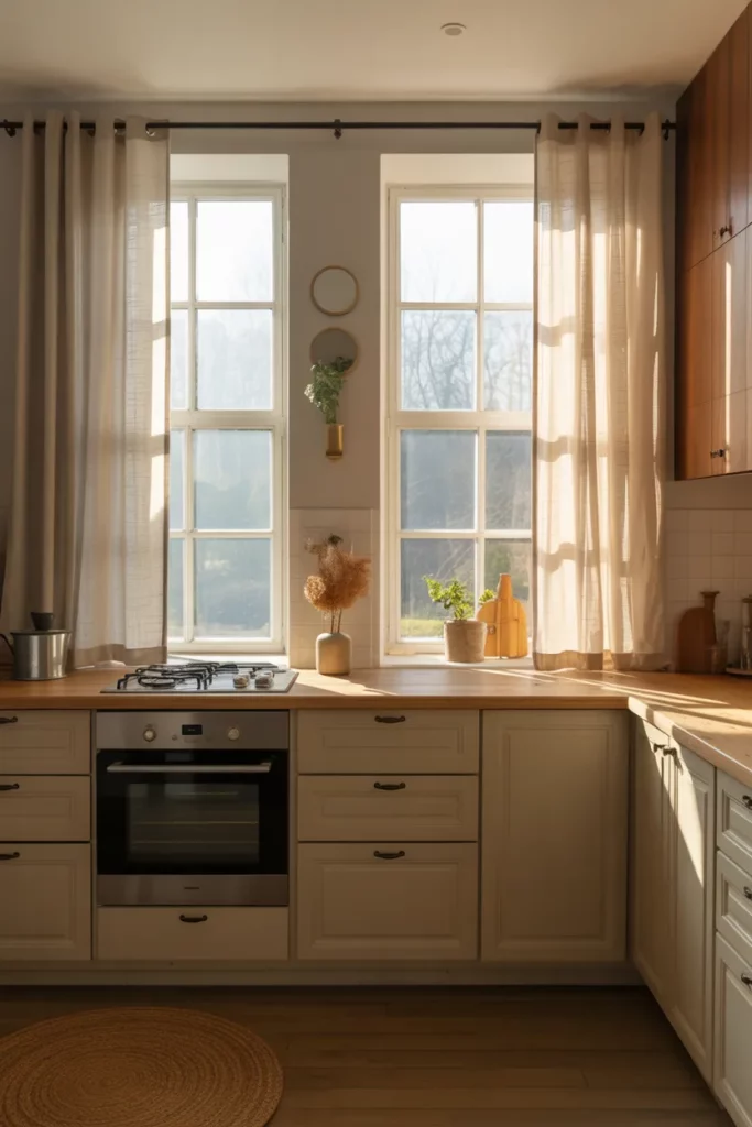 Natural Light and Breezy Curtains