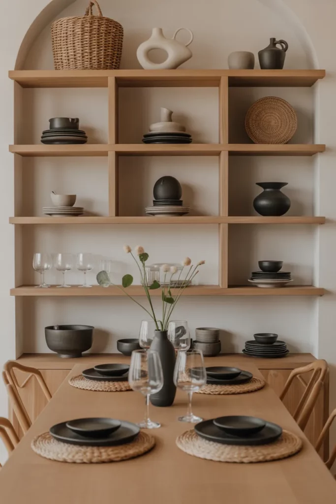 Open Shelving with Curated Simplicity