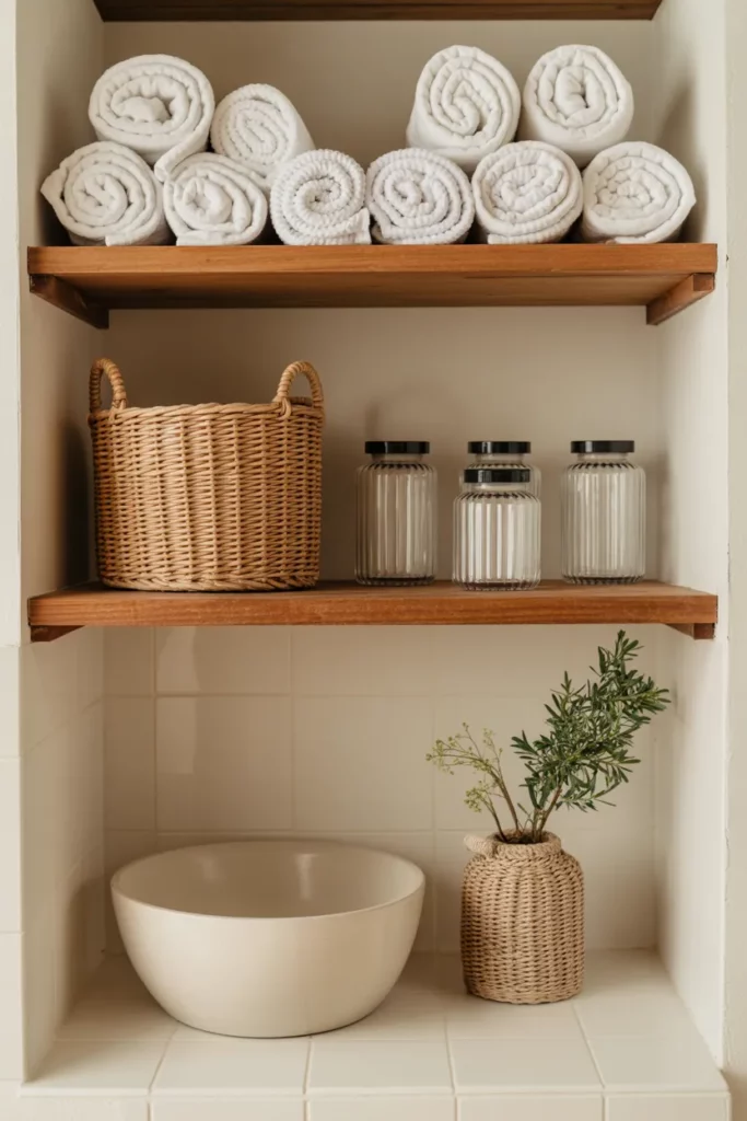 Open Shelving with Neat Organization