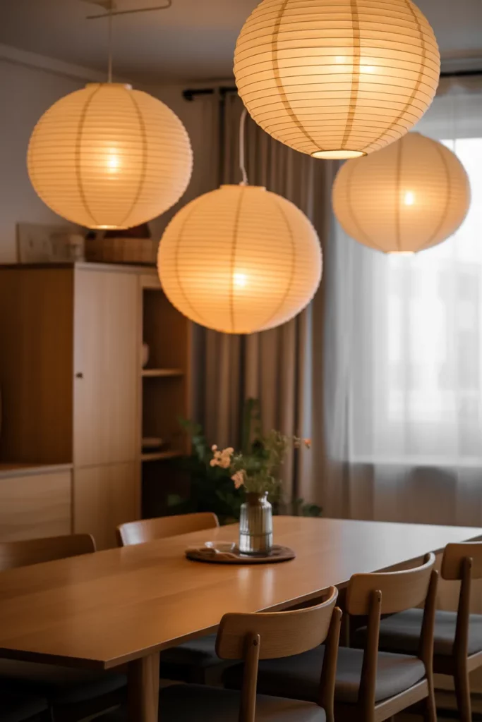 Scandinavian Lighting with Japanese Minimalism