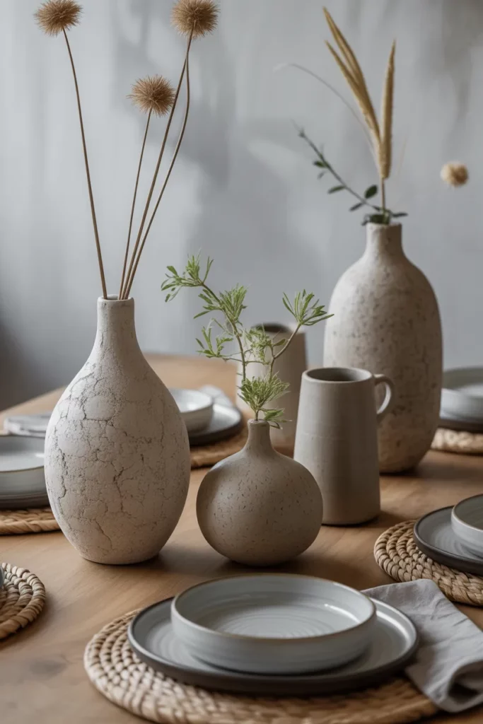 Stone and Clay Accents for Organic Texture