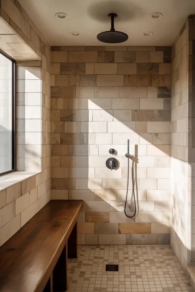 Stone and Wood Shower Combo