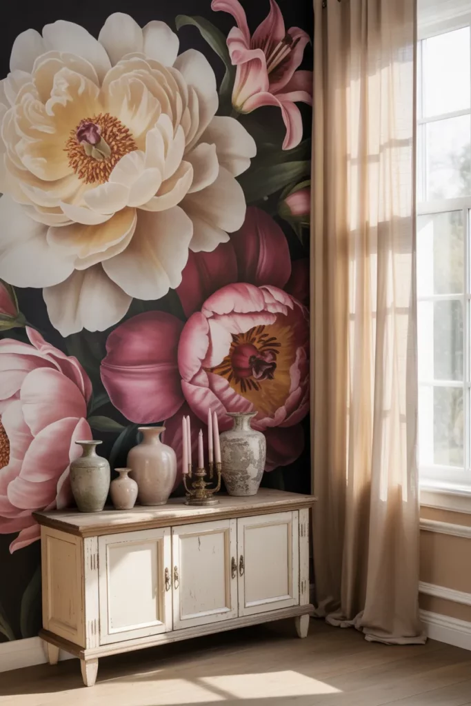 Vintage Floral Mural