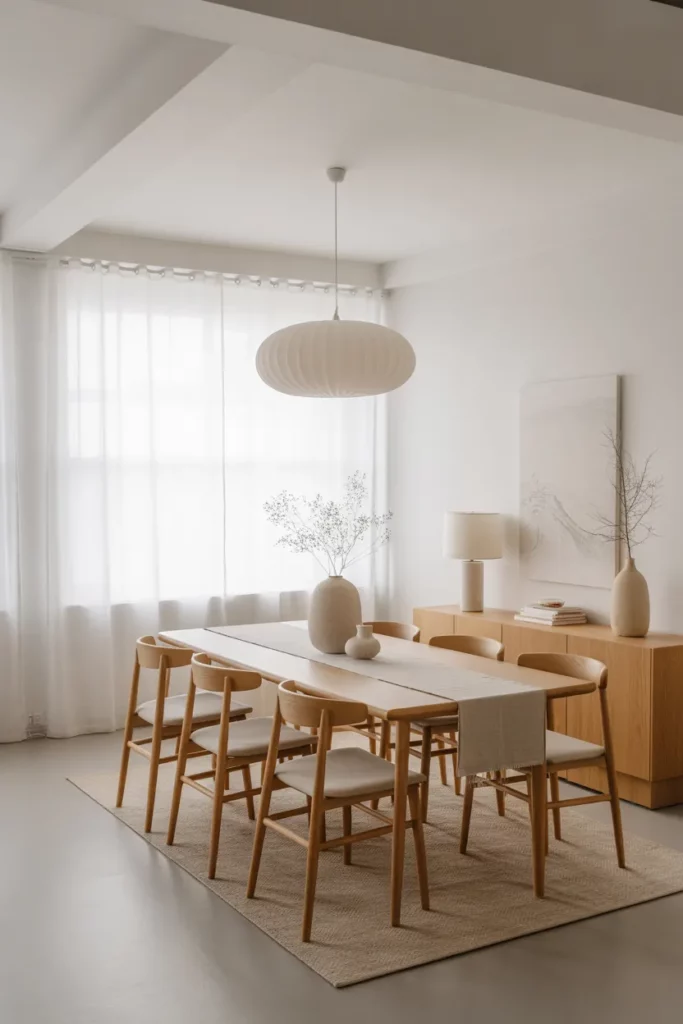 White Walls and Wood Tones Harmony