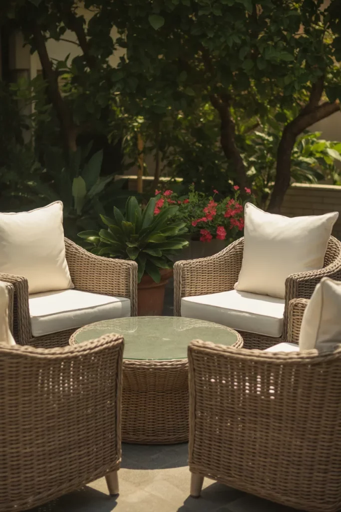 Wicker Furniture Ensemble