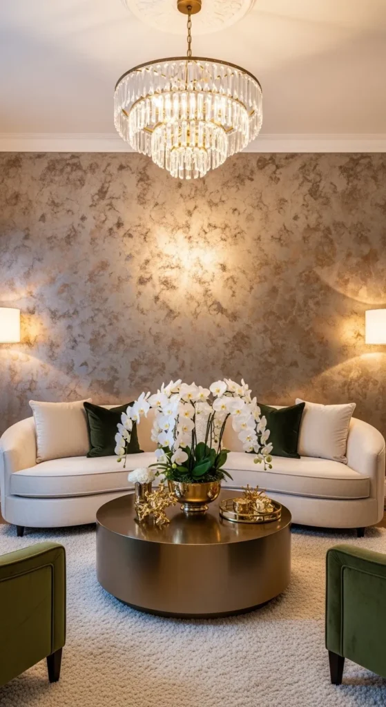 Metallic Finish Accent Wall