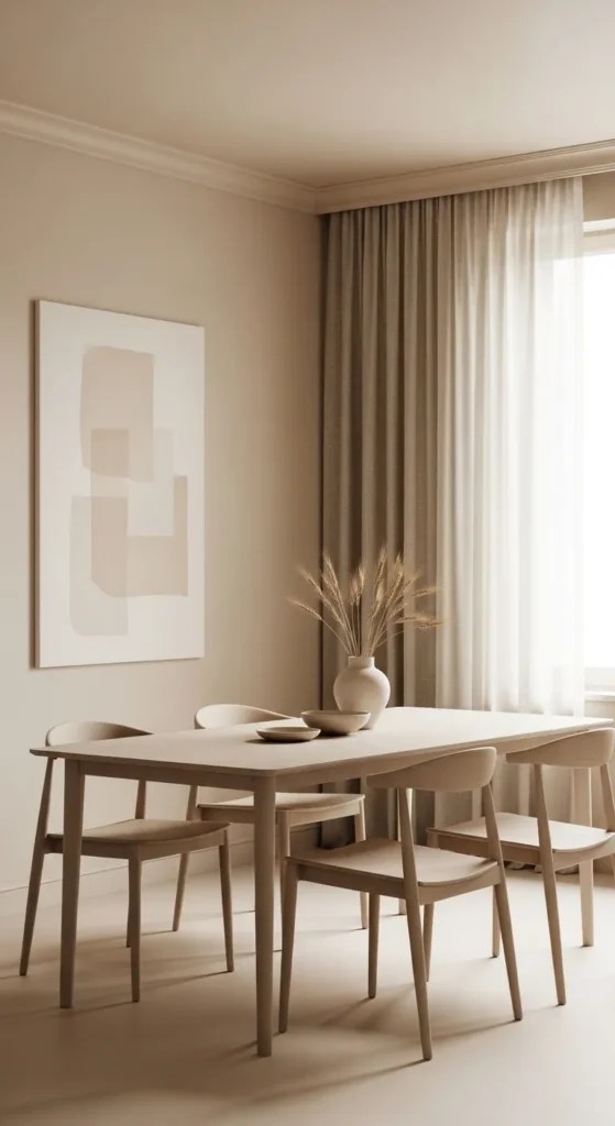 Calm Beige Dining Room