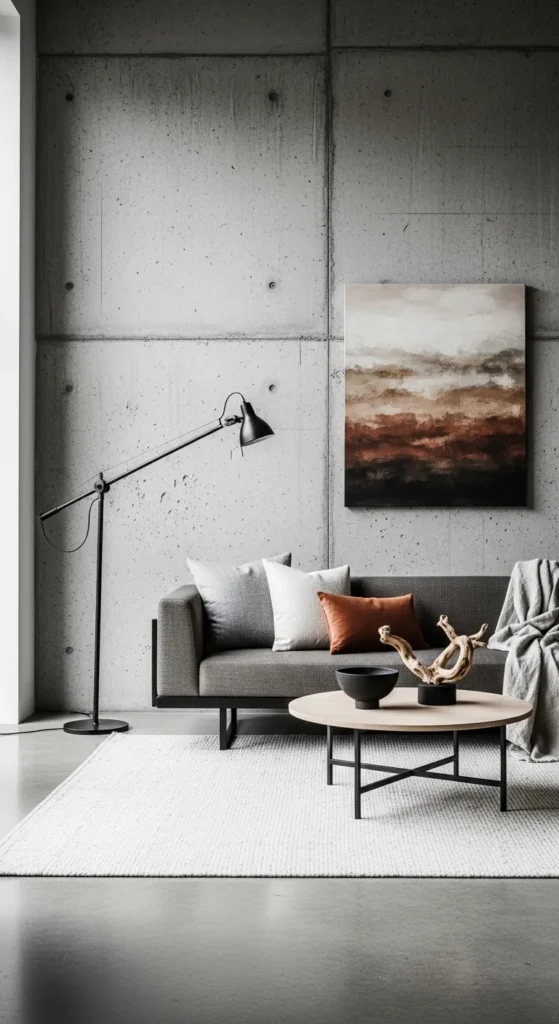 Concrete Finish Accent Wall