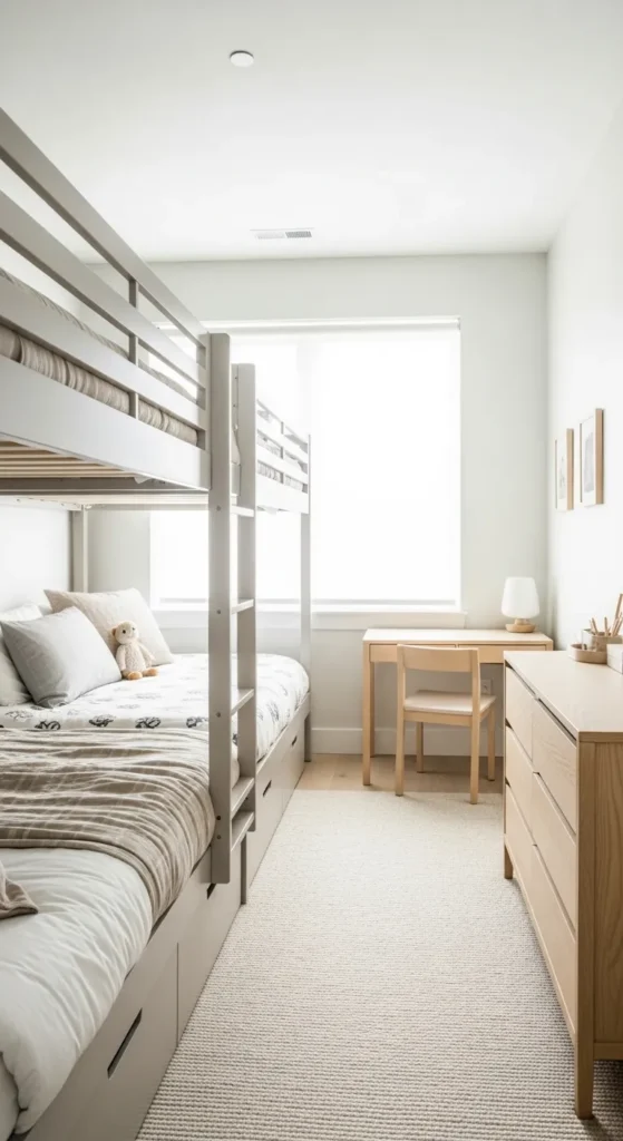 Neutral Bunk Beds for Shared Rooms