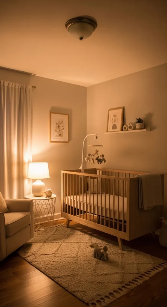 Minimalist Nursery With Soft Lighting