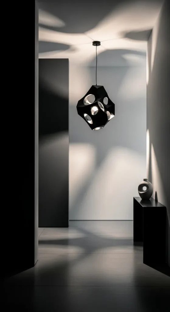 Modern Monochrome Entryway Lighting