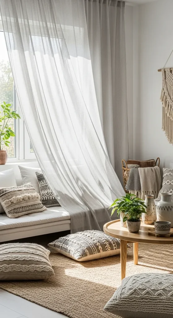 Neutral Curtains with Soft Flow