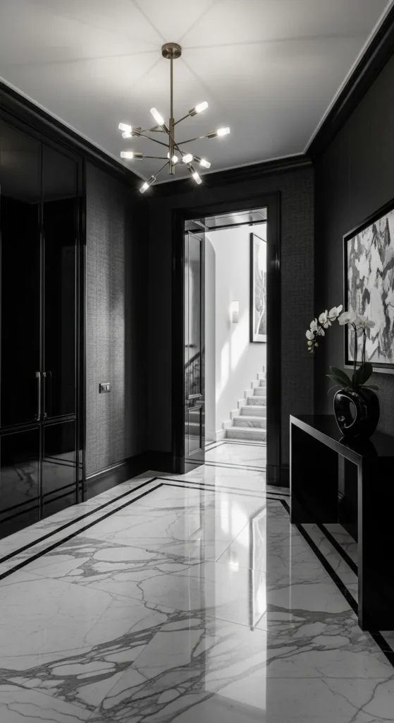Luxury Monochrome Entryway Design