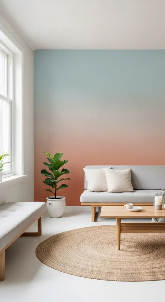 Ombre Effect Accent Wall