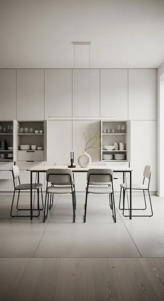 Minimal Dining with Built In Storage