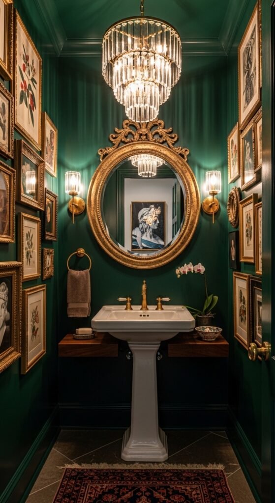 Jewel Toned Drama Powder Room