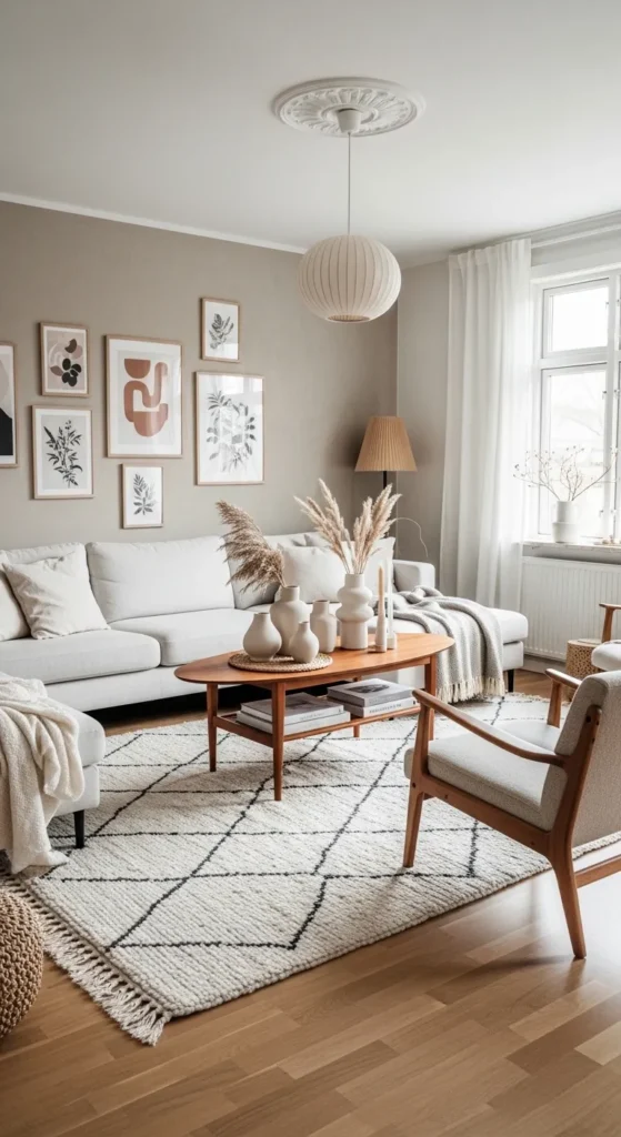 Neutral Poufs for Flexible Seating