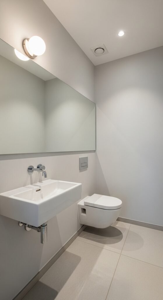 Compact Powder Room Layout