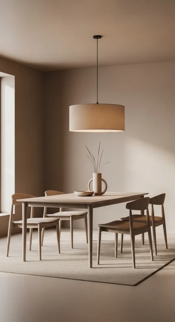 Monochrome Minimal Dining Space