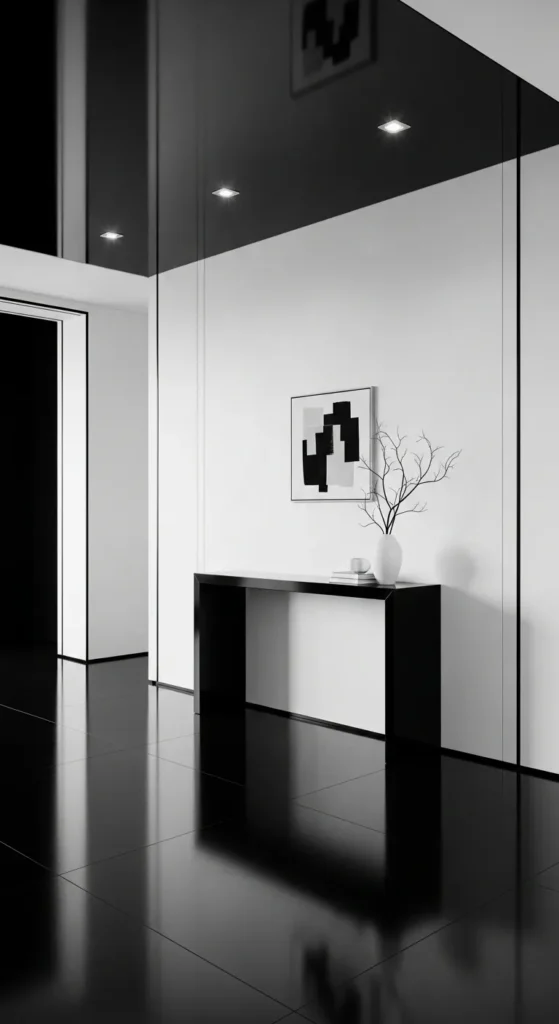 Modern Sleek Monochrome Entryway