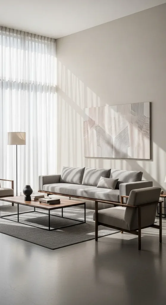 Clean Lines and Low Furniture