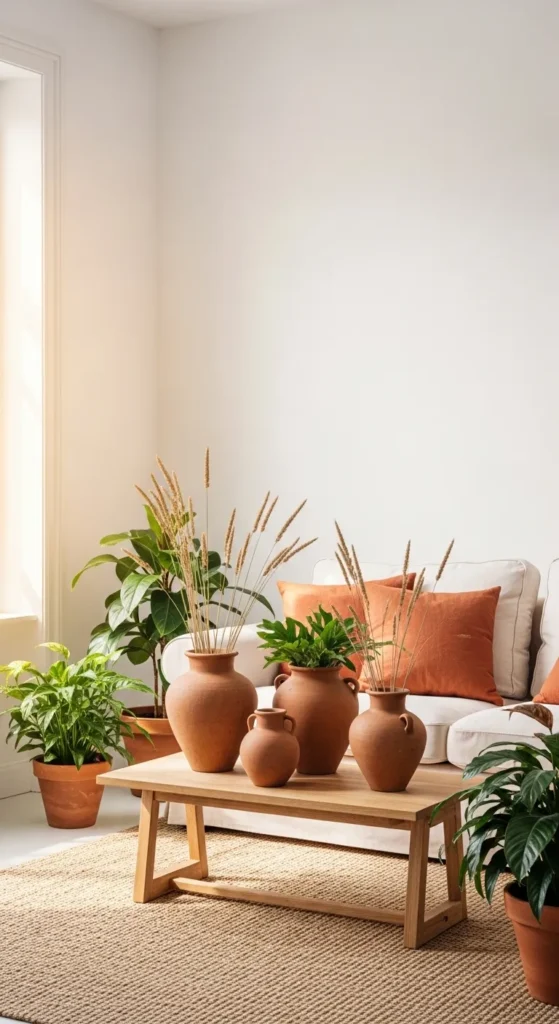 Cozy White Walls with Earthy Accents