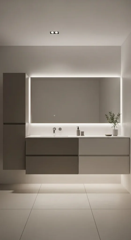 Floating Vanity for a Clean Look