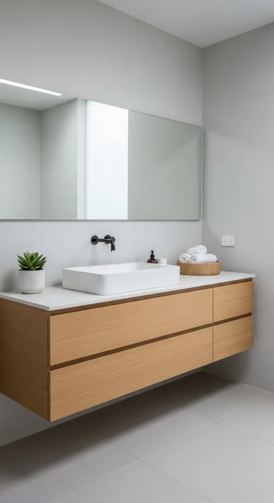 Floating Vanity for an Airy Look