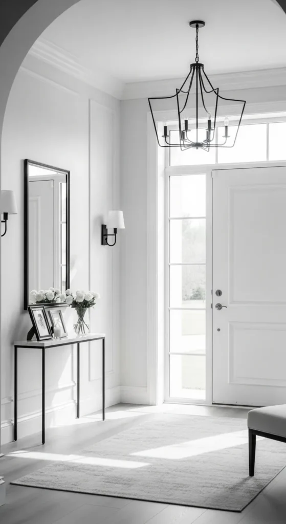 White Dominant Monochrome Entryway
