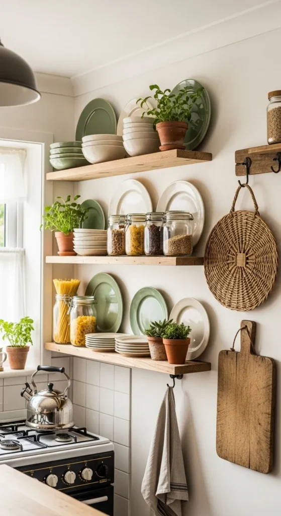 Open Shelving for Relaxed Cottage Styling