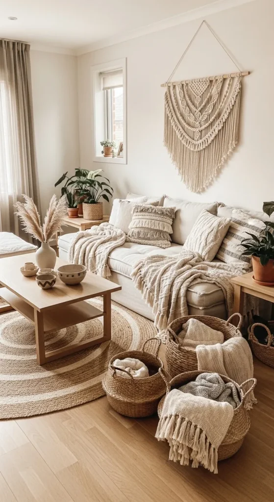 Light Wood Furniture with Boho Flair