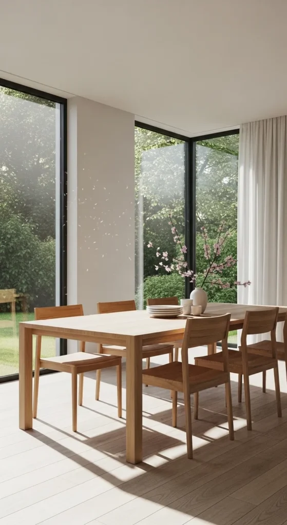 Light Filled Minimalist Dining