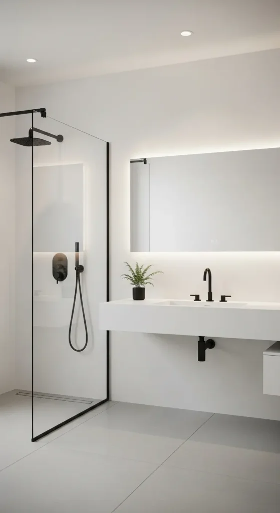 Matte Black Fixtures Contrast