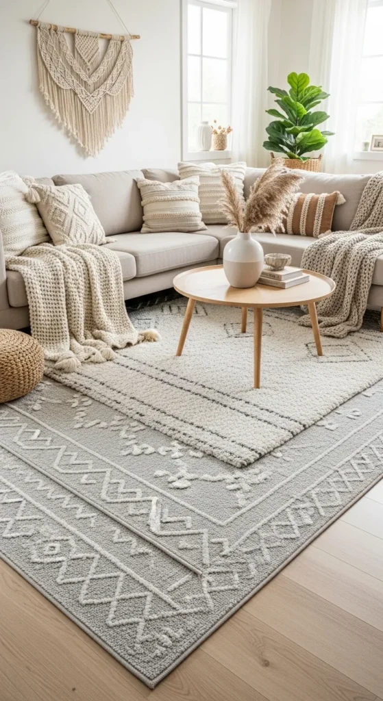 Layered Rugs for Warmth