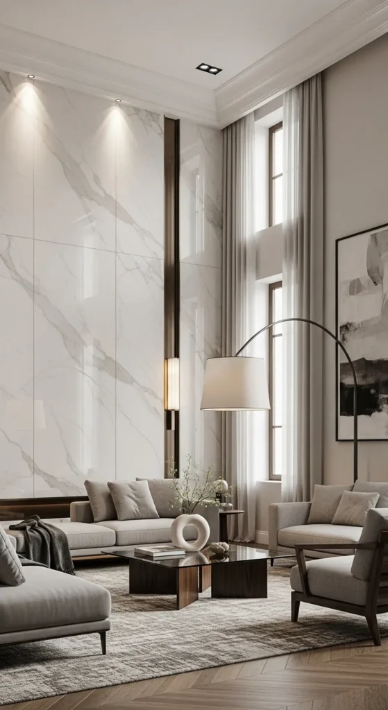 Marble or Stone Accent Wall