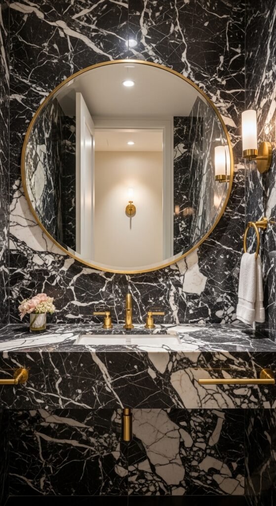 Luxe Marble and Metallic Accents