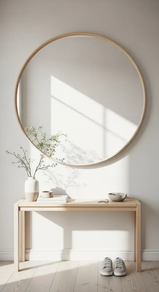 Simple Round Mirror for Brightness