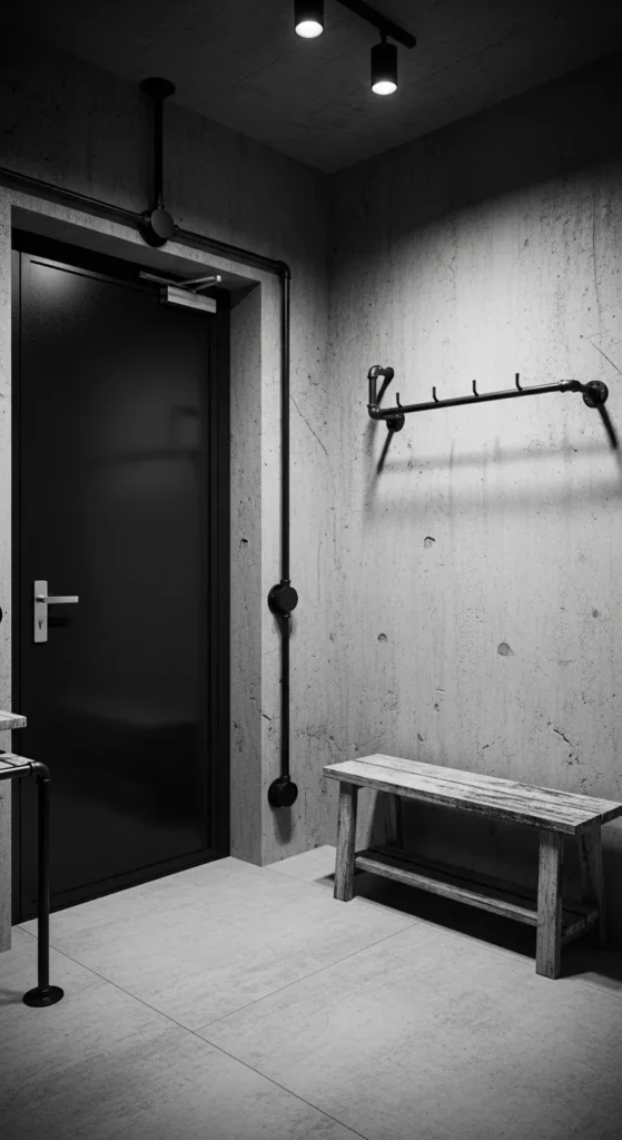Industrial Monochrome Entryway