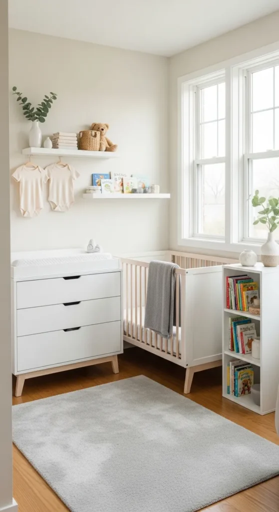 Small Space Minimalist Nursery