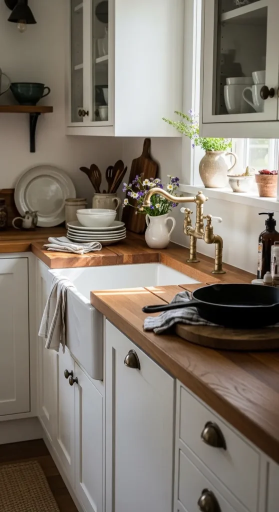 Natural Wood Countertops for Warm Texture