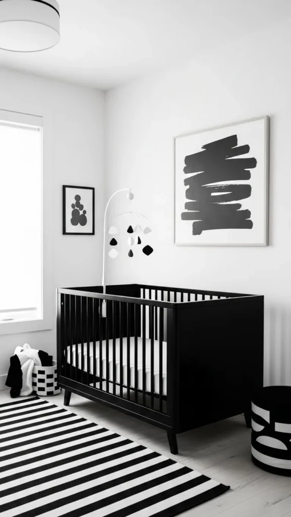 Bold Monochrome with Statement Crib