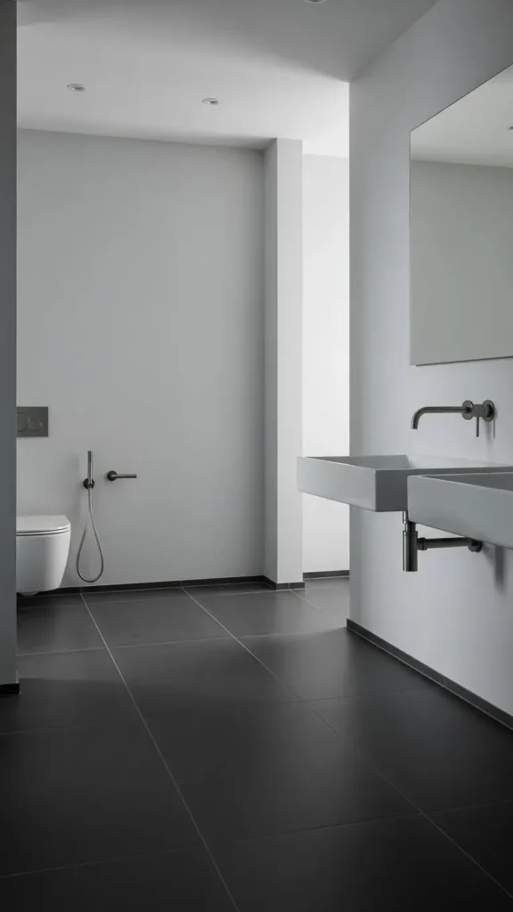 Dark Floor Light Wall Contrast