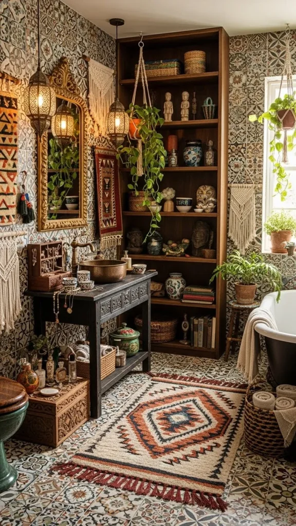 Eclectic Global Inspired Bathroom