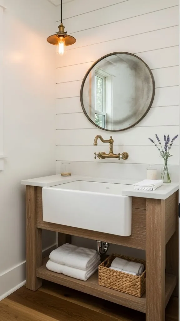 Farmhouse Sink with Vintage Fixtures