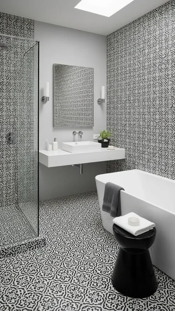 High Contrast Graphic Tile Design