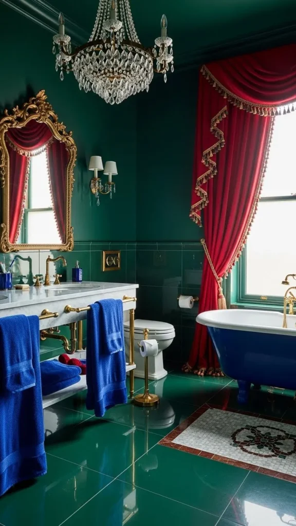 Jewel Toned Glam Bathroom