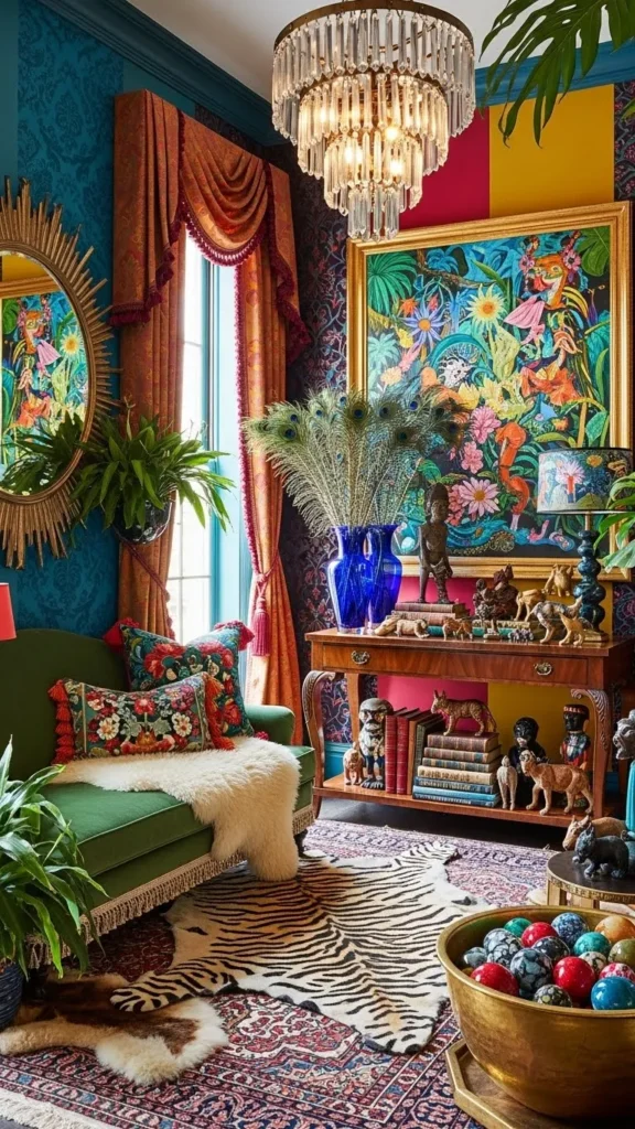 Maximalist Mix of Color, Art, and Texture